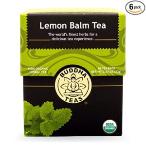 lemon balm tea in green pack
